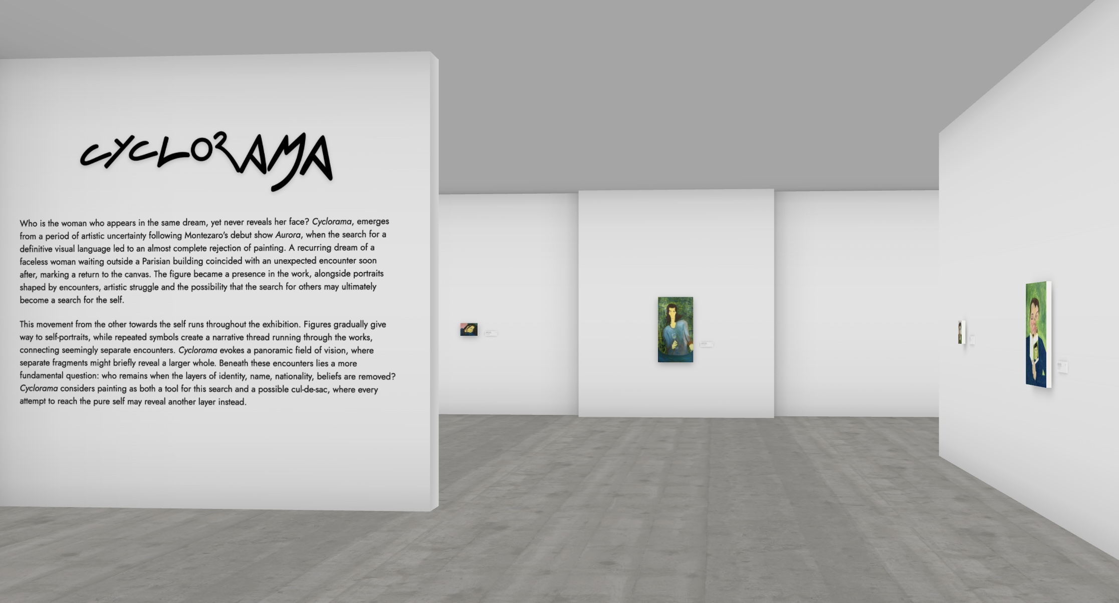 Cyclorama exhibition title wall with the show text, House of Onze